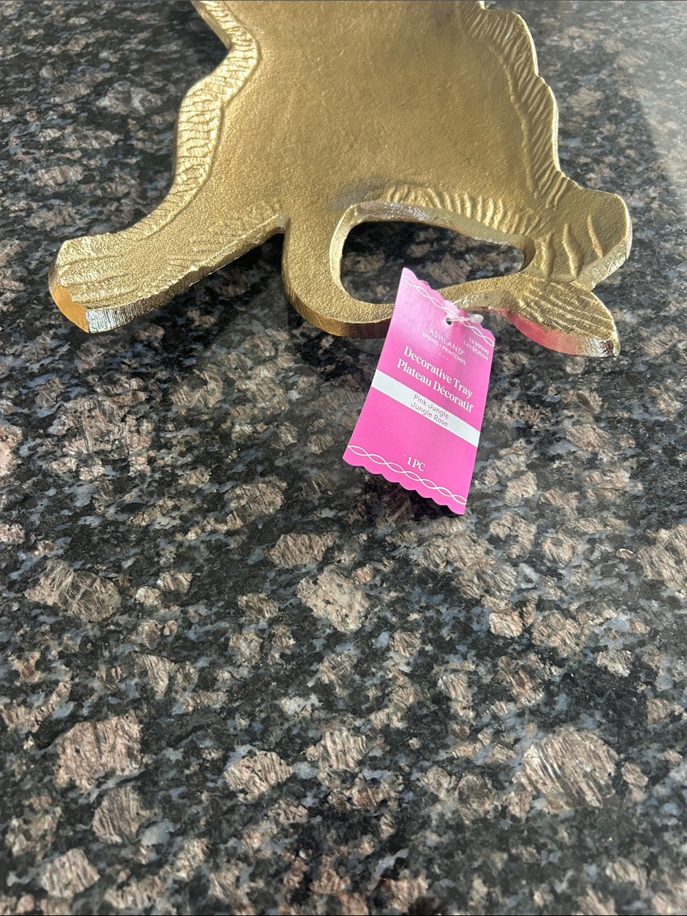 ASHLAND LARGE GOLD METAL LION TRAY NWT - Picture 4 of 5